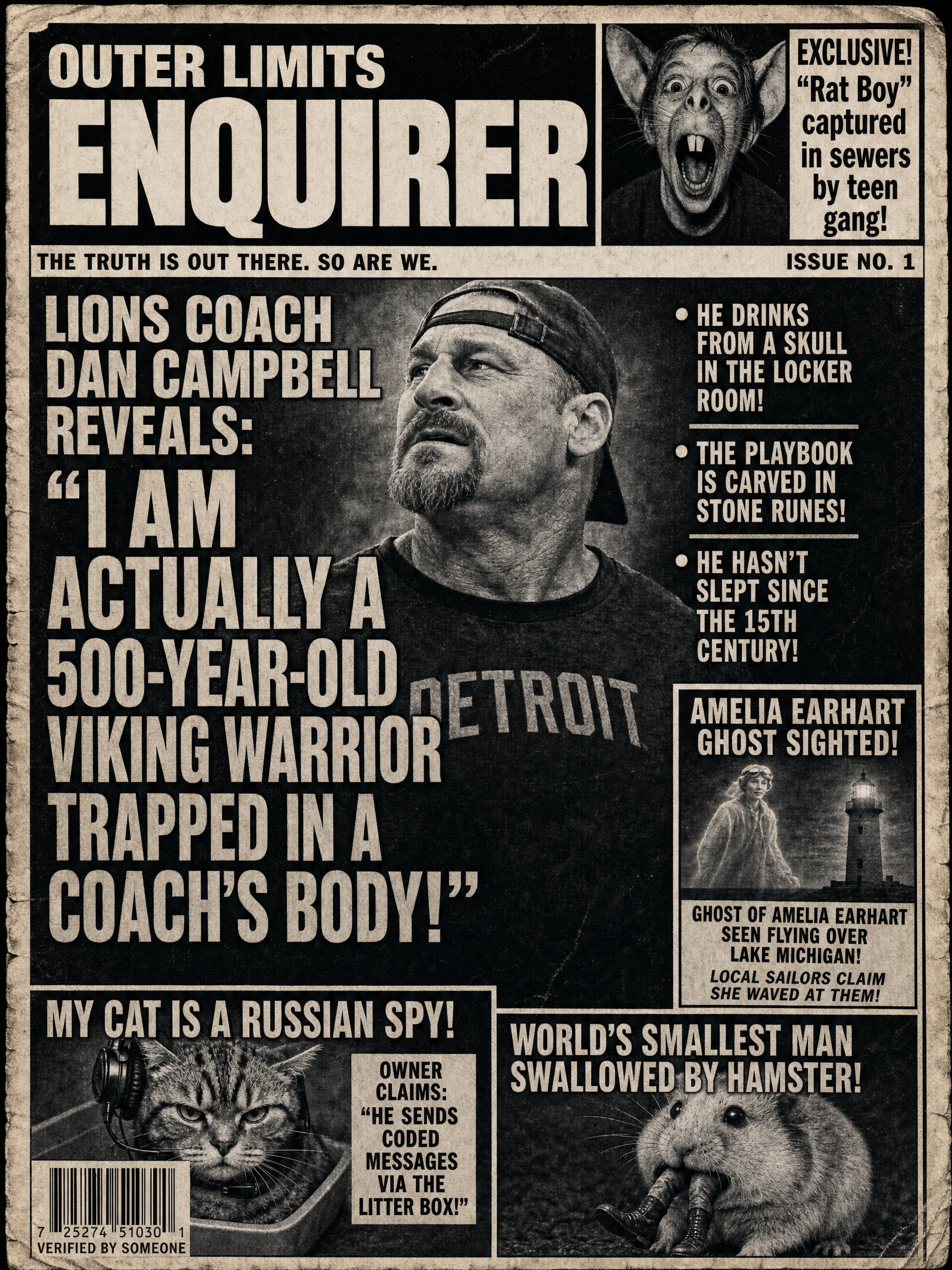 Outer Limits Enquirer — Lions edition front page